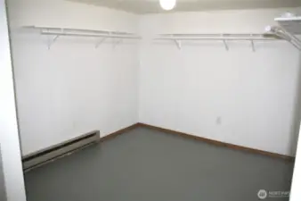 Basement room #1 with walk in closet