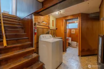 The 3/4 bath in the basement is very convenient.