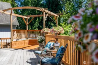 Deck with room for BBQ and Fire Pit