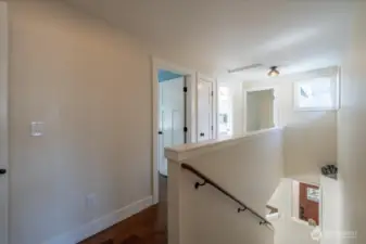 Top of the stairs towards 2nd and 3rd Bedroom and 2nd Full Bath