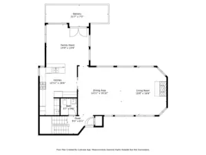 Main floor floorplan, level entry