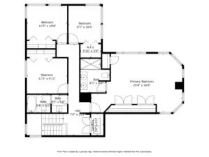 Upper floorplan - 4 bedrooms, 2 bathrooms
