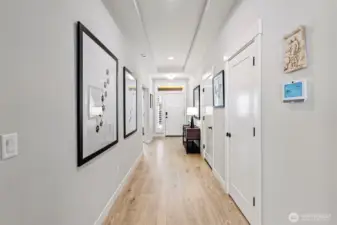 Front entry. To the left is 2 bedrooms and main bath.