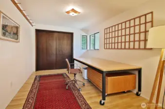 Second bedroom with closet. Sellers currently use as an office.