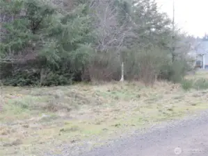 Right front corner of the property