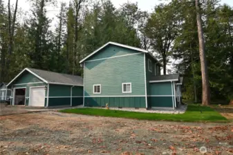 LARGE 2 car garage/shop ~ room to expand driveway for RV/boat parking or play area.