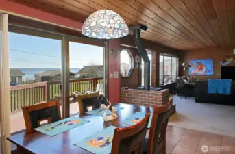 Dining area looking back into the living room.