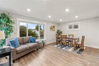 Living and Dining Rooms w/Laminate Flooring and Plenty of Recessed Lighting!