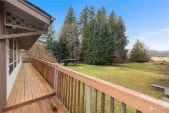 DECK LOOKING OUT AT CAPITOL FOREST