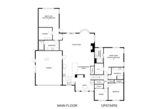 Main and Upper-Level floor plan