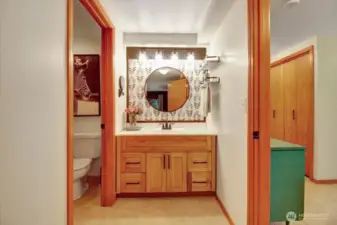 The bath off the primary bedroom