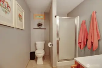 The 2nd bathroom with a shower