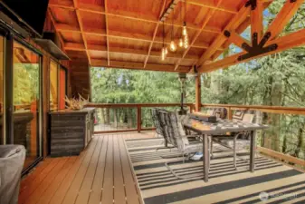 The large covered deck