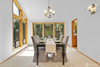 Formal dining area just off the kitchen.