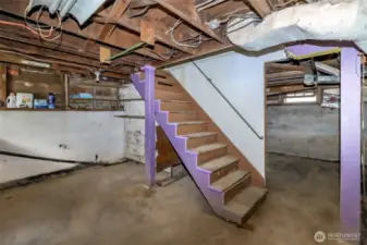 Unfinished basement! So many possibilities!