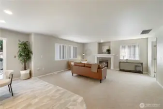 Another picture of the open family room.