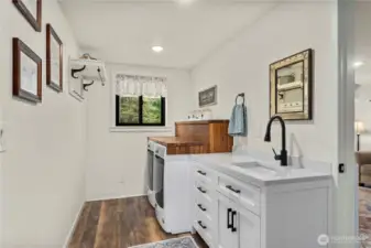 Half bath and laundry