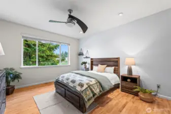Primary bedroom overlooking the golf course