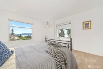 Spacious south west bedroom with lovely southern views.