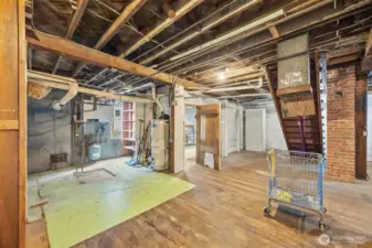 This large basement is below the kitchen. There is an additional basement below this story.