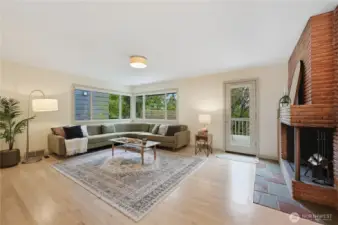 Hardwood floors throughout the main level.