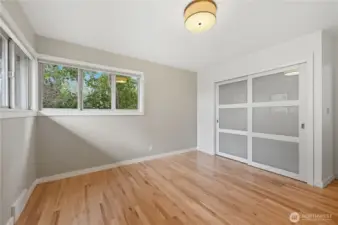 Bedroom 2 on main floor with large closet.