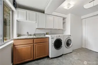 Laundry room on lower level.