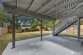 Spacious patio.