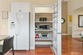 Generous pantry providing ample storage for all your essentials.