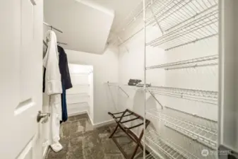 Built-in organizers and extra racks provide abundant storage for your belongings—even the cozy nook is thoughtfully utilized with its own dedicated lighting.