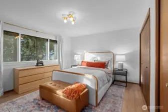 West Facing Primary with two very large closets