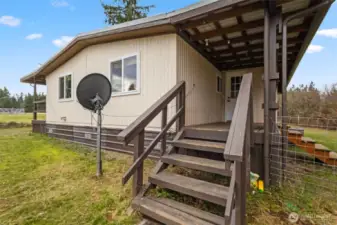 Back Covered Entry to Mud Room