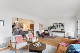 Living room with formal entry