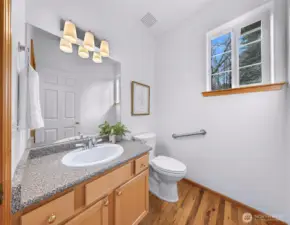 Half-bath for guests on the main floor