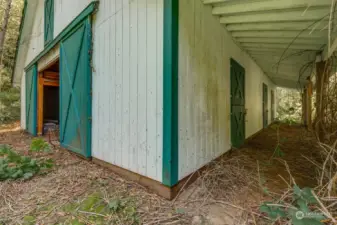 Covered Area off the barn Could be Used  for more Stalls