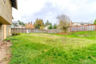 Large fully fenced yard.