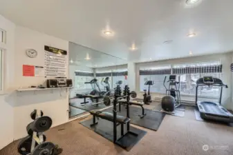 Fitness center in clubhouse.