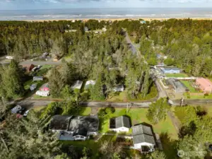 This property, at bottom of the photo, shows how close the ocean is.