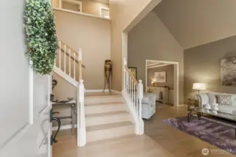 Grand two story entry invites you inside