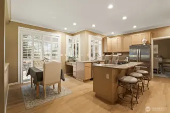 Eating nook and open kitchen