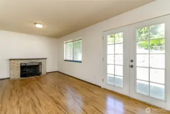 French doors open to your yard and patio