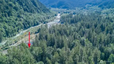 Look just how close you are to the Skykomish River. Only a short walk to your private community swimming hole / beach.