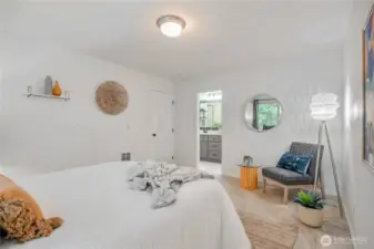 Another view of the primary bedroom which can accommodate a king size bed.