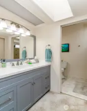 Private Ensuite Bath—freshly updated for a spa-like retreat.