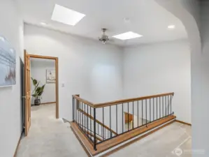 view from the nook facing the primary upstairs bedroom