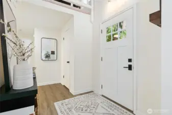 Spacious light vaulted entry