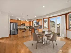 Breakfast nook. Virtually staged