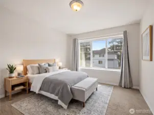 Bedroom. Virtually staged