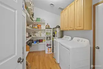 Large Pantry/Washroom with Ample Shelving