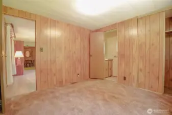 Master bedroom with half bath.